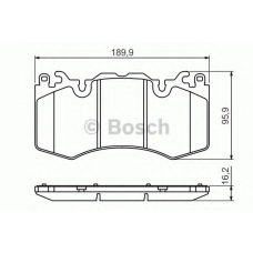 0 986 494 440 BOSCH Комплект тормозных колодок, дисковый тормоз