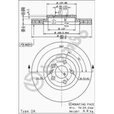 09.5180.24 BREMBO Тормозной диск