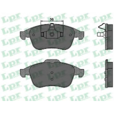 05P1466 LPR Комплект тормозных колодок, дисковый тормоз