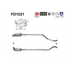 FD1021 AS Сажевый / частичный фильтр, система выхлопа ОГ