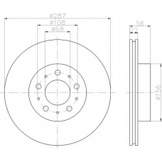 8DD 355 102-251 HELLA Тормозной диск