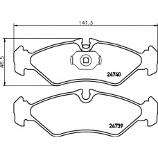 8DB 355 014-421 HELLA Комплект тормозных колодок, дисковый тормоз