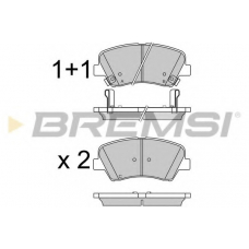 BP3529 BREMSI Комплект тормозных колодок, дисковый тормоз