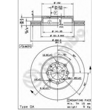 BS 8039 BRECO Тормозной диск