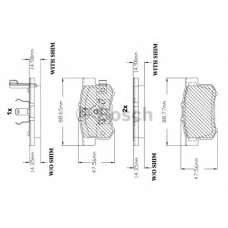 F 03B 150 148 BOSCH Комплект тормозных колодок, дисковый тормоз