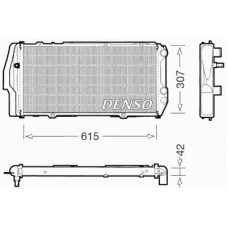 DRM02003 DENSO Радиатор, охлаждение двигателя