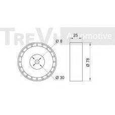 SK025902 SK Натяжной ролик, поликлиновой  ремень