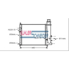 0712401 KUHLER SCHNEIDER Радиатор, охлаждение двигател