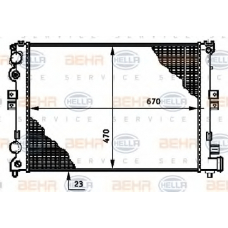 8MK 376 719-474 HELLA Радиатор, охлаждение двигателя