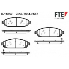 BL1999U2 FTE Комплект тормозных колодок, дисковый тормоз