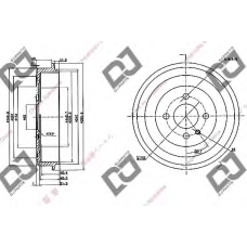 BR1047 DJ PARTS Тормозной барабан