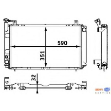 8MK 376 708-271 HELLA Радиатор, охлаждение двигателя