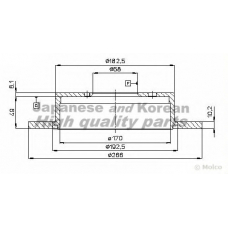 0993-0103 ASHUKI Тормозной диск