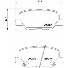 P 61 111 BREMBO Комплект тормозных колодок, дисковый тормоз