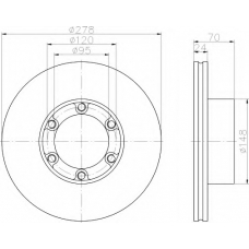 8DD 355 101-031 HELLA Тормозной диск