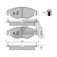 BPPE-1012 AISIN Комплект тормозных колодок, дисковый тормоз