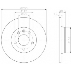 8DD 355 105-601 HELLA Тормозной диск