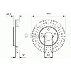 0 986 479 U94 BOSCH Тормозной диск