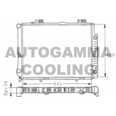 100555 AUTOGAMMA Радиатор, охлаждение двигателя