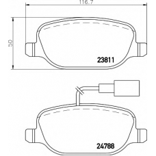 8DB 355 015-571 HELLA Комплект тормозных колодок, дисковый тормоз