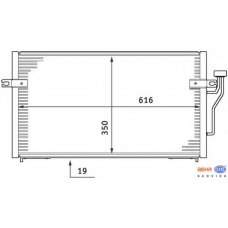 8FC 351 037-351 HELLA Конденсатор, кондиционер