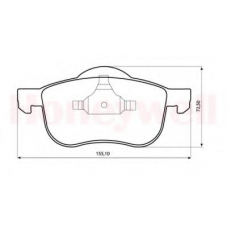 573003B BENDIX Комплект тормозных колодок, дисковый тормоз