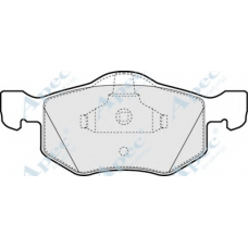 PAD1254 APEC Комплект тормозных колодок, дисковый тормоз