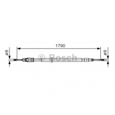 1 987 482 112 BOSCH Трос, стояночная тормозная система