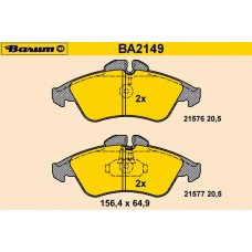 BA2149 BARUM Комплект тормозных колодок, дисковый тормоз