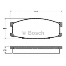 0 986 TB2 607 BOSCH Комплект тормозных колодок, дисковый тормоз