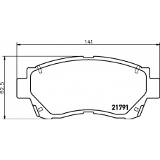 8DB 355 016-771 HELLA PAGID Комплект тормозных колодок, дисковый тормоз