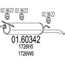 01.60342 MTS Глушитель выхлопных газов конечный
