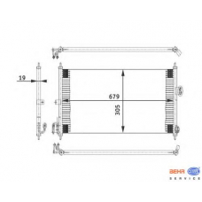 8FC 351 038-581 HELLA Конденсатор, кондиционер