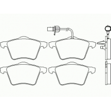 P 85 062 BREMBO Комплект тормозных колодок, дисковый тормоз