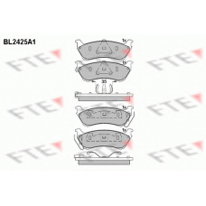 BL2425A1 FTE Комплект тормозных колодок, дисковый тормоз