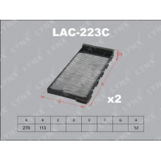 LAC-223C LYNX Lac-223c фильтр салонный nissan patrol 97>