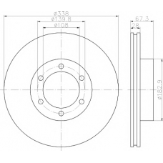 8DD 355 111-861 HELLA PAGID Тормозной диск