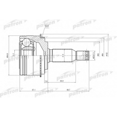 PCV2006 PATRON Шарнирный комплект, приводной вал