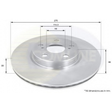 ADC01155V COMLINE Тормозной диск