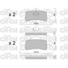 822-526-0 CIFAM Комплект тормозных колодок, дисковый тормоз