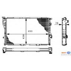 8MK 376 711-111 HELLA Радиатор, охлаждение двигателя