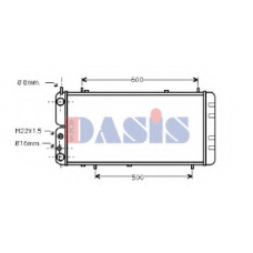 480016N AKS DASIS Радиатор, охлаждение двигателя