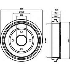 8DT 355 300-321 HELLA Тормозной барабан