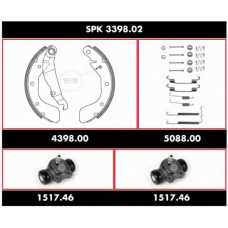 SPK 3398.02 ROADHOUSE Комплект тормозов, барабанный тормозной механизм