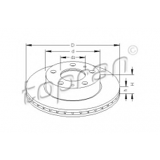 721 169 TOPRAN Тормозной диск