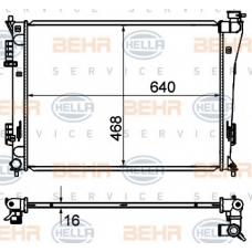 8MK 376 735-251 HELLA Радиатор, охлаждение двигателя