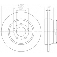 8DD 355 113-011 HELLA Тормозной диск