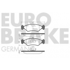 5502222535 EUROBRAKE Комплект тормозных колодок, дисковый тормоз