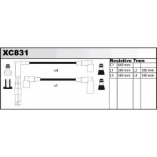 XC831 QUINTON HAZELL Комплект проводов зажигания