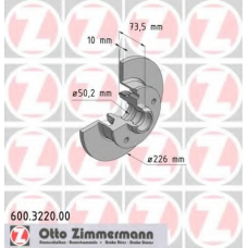 600.3220.00 ZIMMERMANN Тормозной диск